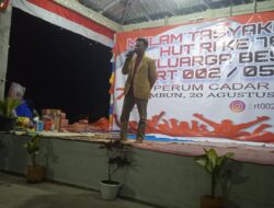 Warga Masyarakat Perum Cahaya Darusalam 2 Sangat Antusias Ikuti Giat Malam Puncak HUT RI 78
