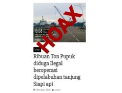 Kuasa Hukum PT LEA Sebut Pemberitaan yang Berjudul “Ribuan Ton Pupuk diduga Ilegal beroperasi dipelabuhan tanjung Siapi Api” HOAX