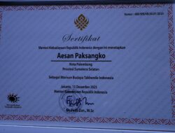 Pemkot Palembang Terima Penghargaan Pada Malam Festival Sriwijaya 2026.