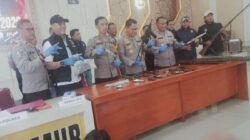 Polres OKU Timur Berhasil Mengungkap 3 Kasus Kepemilikan Senjata Api Rakitan