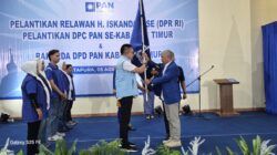 Menuju Pemilu 2029 Iskandar Lantik Ribuan Relawan di OKU Timur