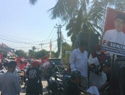 Warga Masyarakat Dan Pendukung Calon Kades Sumitra Sangat Antusias Ikuti Kampanye Konvoi Keliling Desa Tridayasakti
